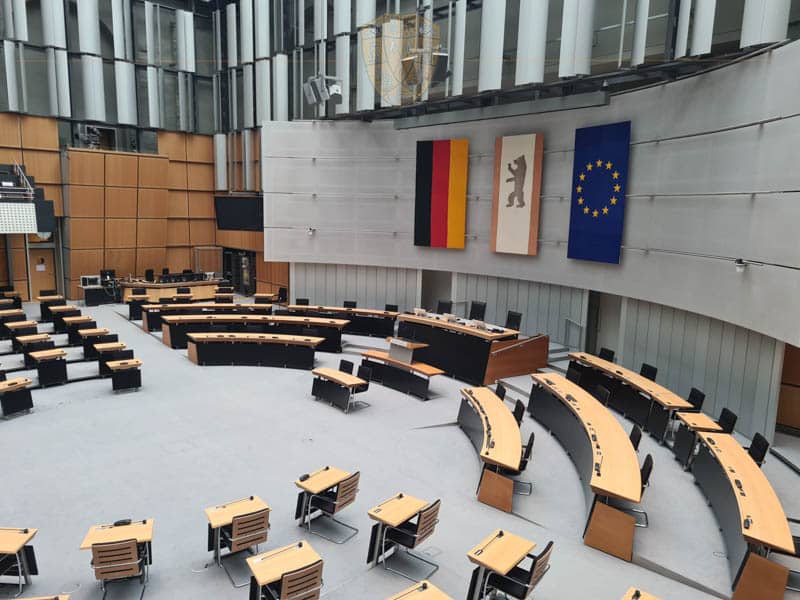 Sitzungssaal im Berliner Abgeordnetenhaus